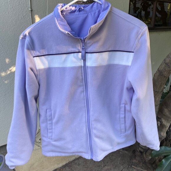 Girls Reversible Purple Jacket Size Large (12-14) - Picture 5 of 14